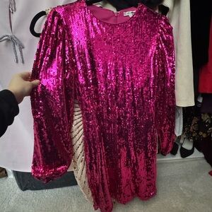 Sparkling Pink Sequin Fashion Nova Dress